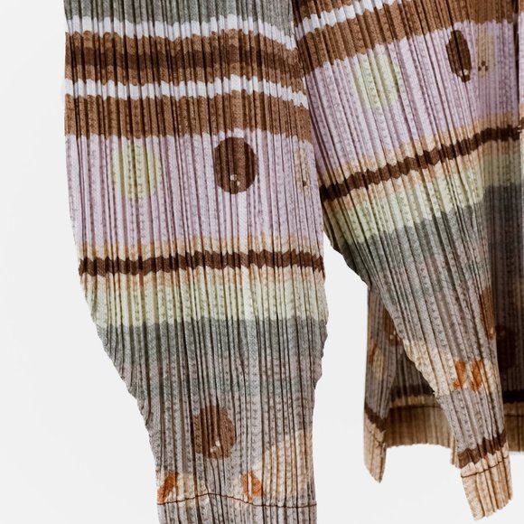 Issey Miyake Pleats Please V-Neck Bowling Sweater - Picture 6 of 9